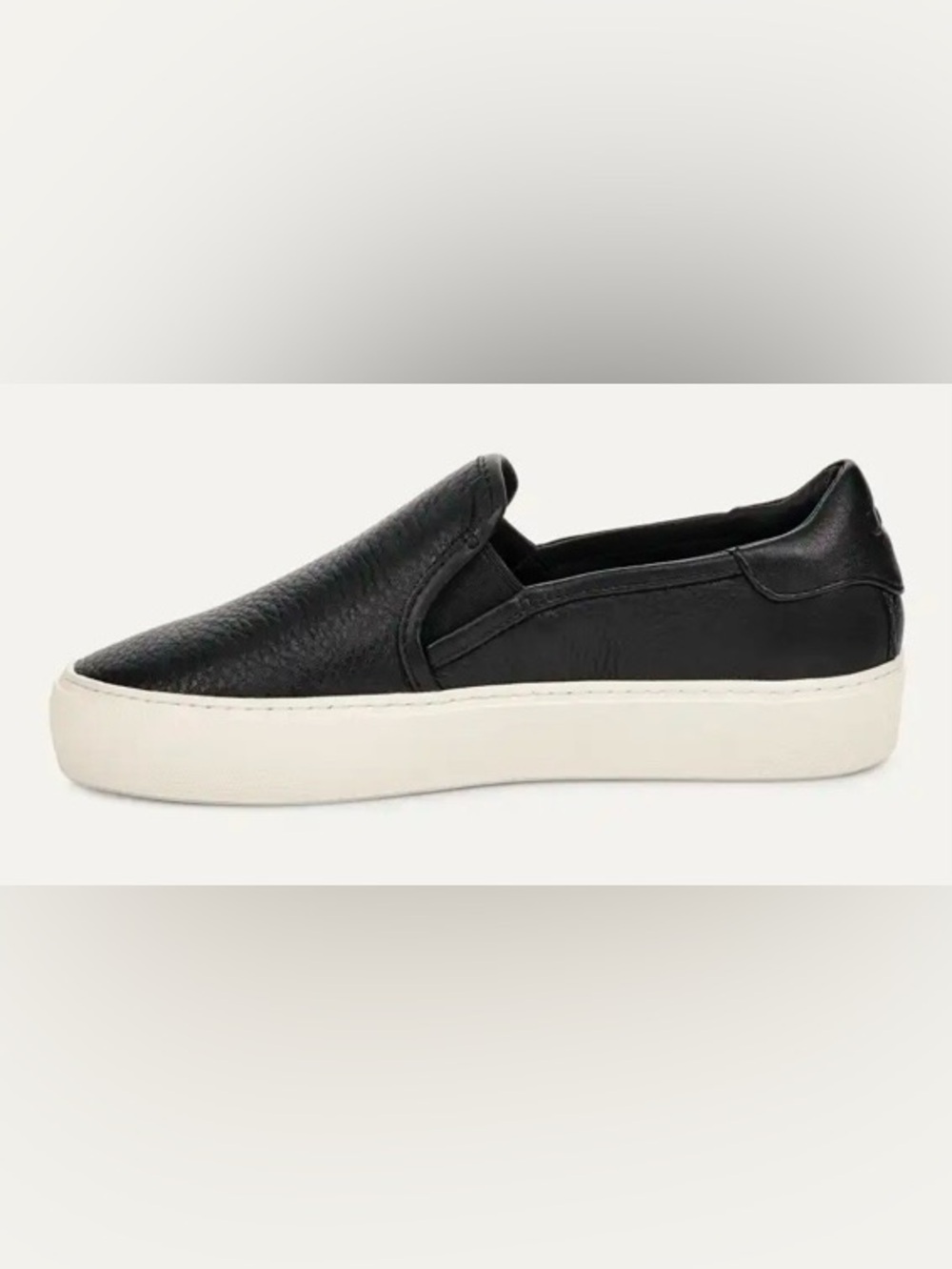 UGG Slip-On Casual Sneakers in Black Leather